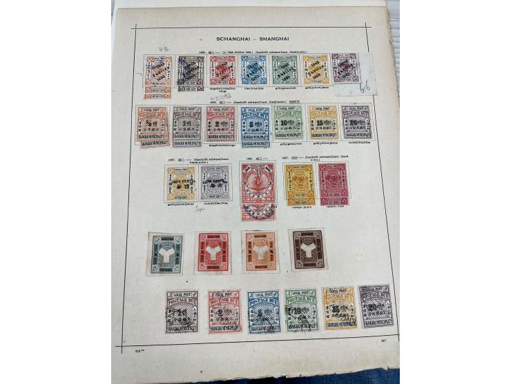 including Shanghai, Chefoo, Chungking, Kewkiang. Mostly Shanghai LPO stamps. Plus two pieces. Large quantity. Please view.